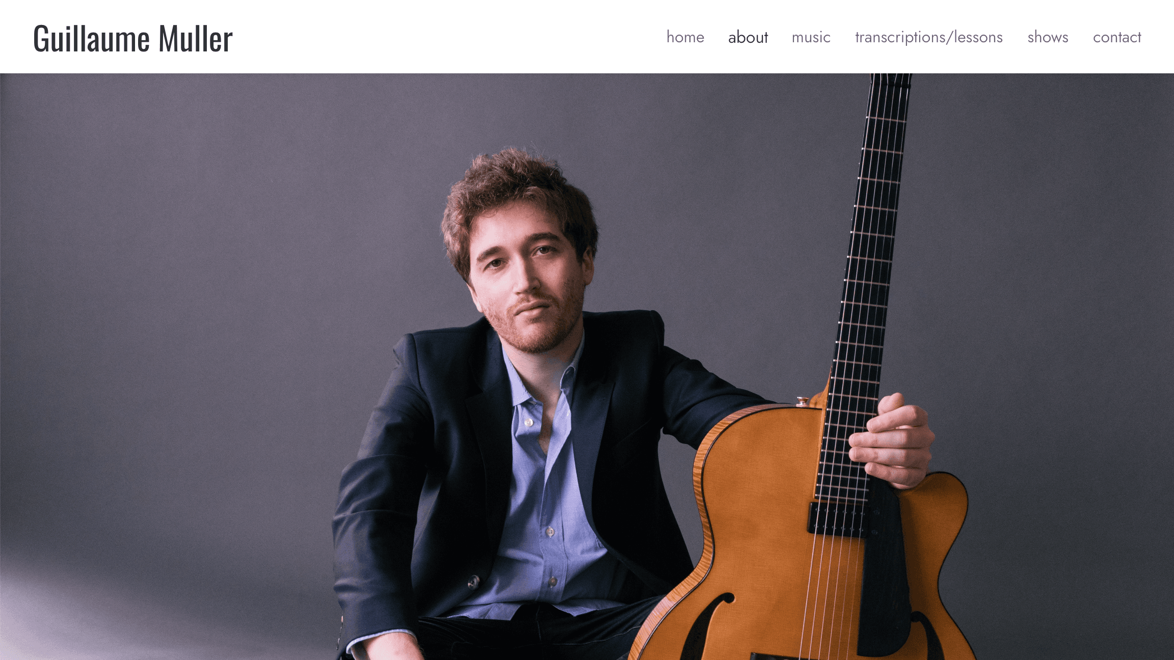 gmullermusic.com - homepage screenshot of the hompage of gmullermusic.com